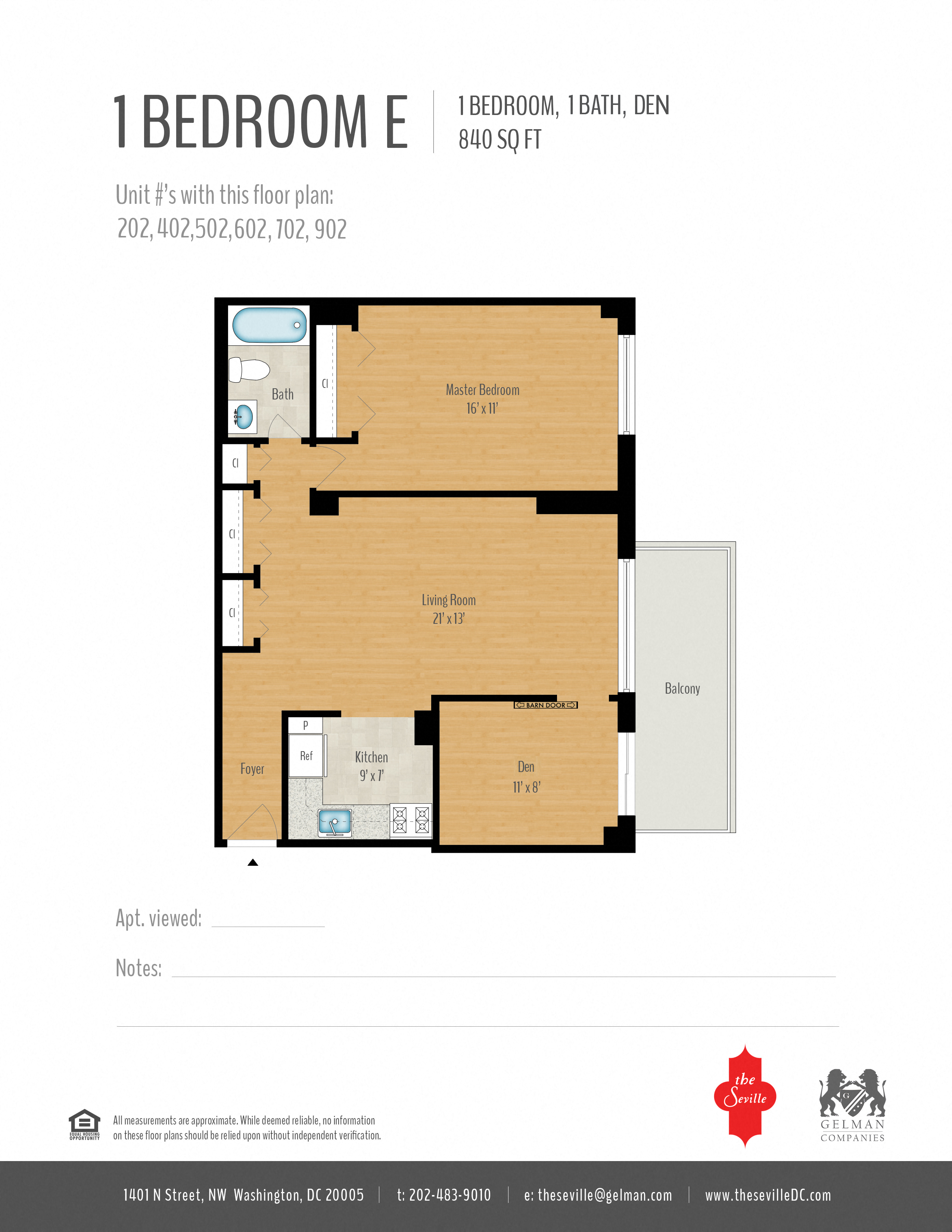 1 Bedroom + Den Image